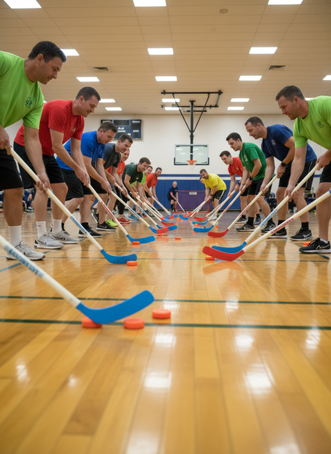 24 Player Slide-A-Hockey Set / Bag