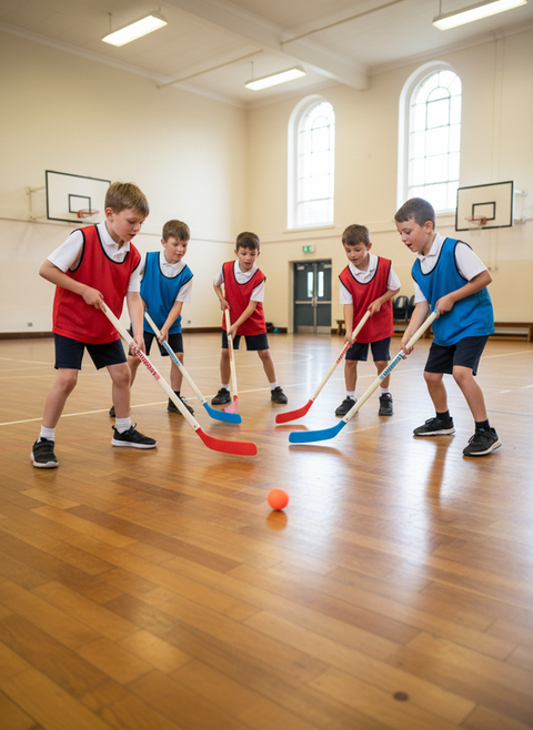 6 Player Slide-A-Hockey Set