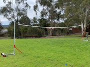 Freestanding Portable Posts - Welded Hooks - Wheel away (Pair)