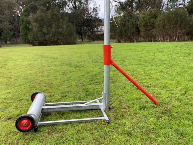 Freestanding Portable Posts - Welded Hooks - Wheel away (Pair)
