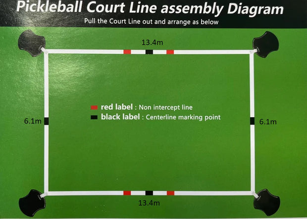 Pickleball Kit / 4 Player + Court Lines.