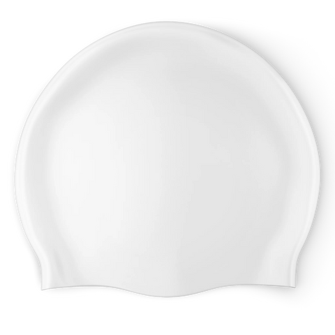 Silicone Swim Cap - White