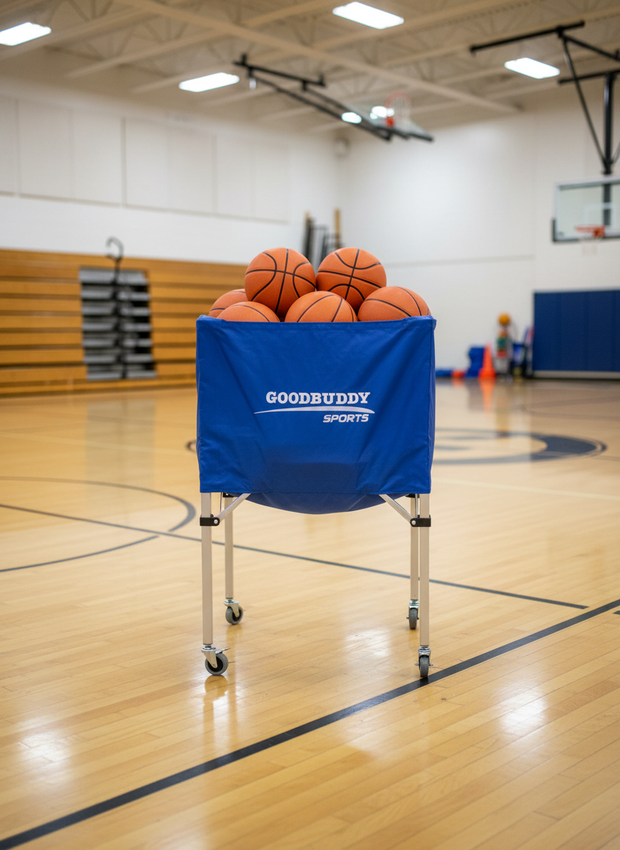 Aluminium Ball Cart - With Basketballs