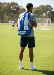 Person wearing 10 Ball Std Duffle Backpack