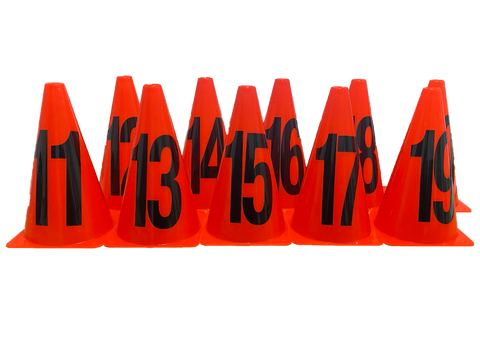 Marker Cone Orange Numbered 11 -20
